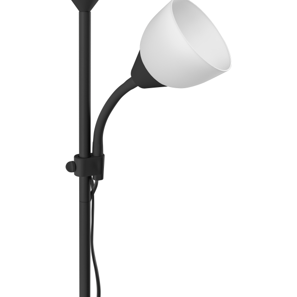 URLAR floor lamp, 175 cm, E27 max 40W, E14 max 25W, black