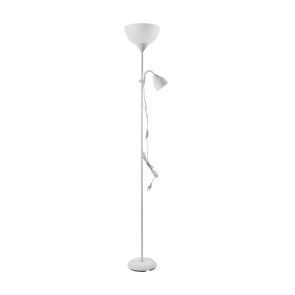 URLAR floor lamp, 175 cm, E27 max 40W, E14 max 25W, white