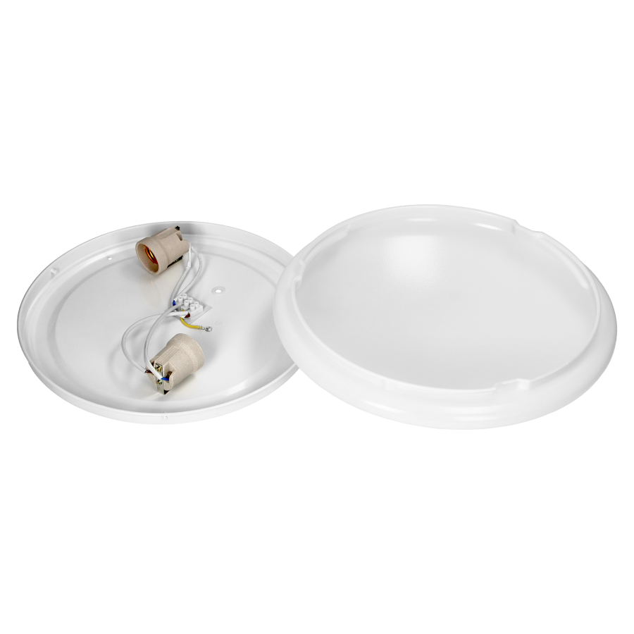 NABU ceiling light 2xE27, max. 2x15W, IP20, white