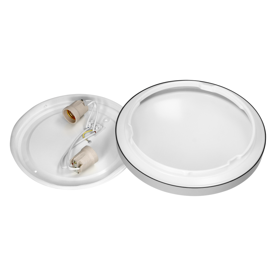 SELENE plafon 2xE27, max. 2x15W, IP54, szary