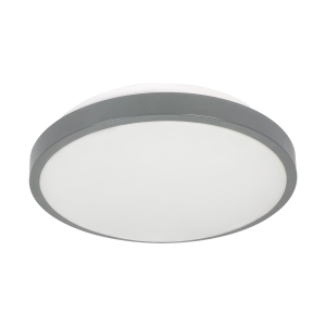 SELENE plafon 2xE27, max. 2x15W, czujnik mikrofalowy, IP54, szary
