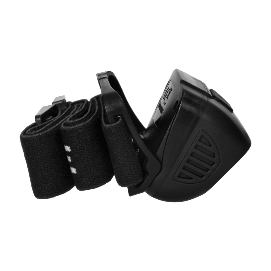 LED COB + LED headlamp 3W with touchless switch and USB charger, 1200 mAh battery, black