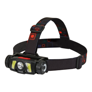 LED COB + XPG headlamp/bike light with 1200mAh Li-ion battery, motion sensor
