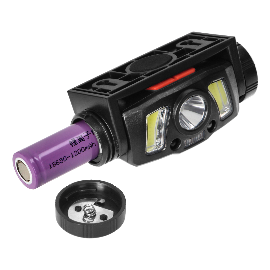 Latarka czołowa/światło rowerowe LED COB + XPG z akumulatorem Li-ion 1200mAh, czujnik ruchu