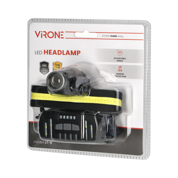 LED headlamp, COB + CREE with 1200 mAh battery LED headlamp, COB + CREE with 1200 mAh battery