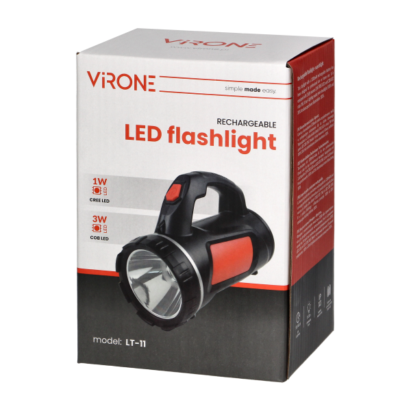 LED hand torch, CREE 3W + COB 1W with 1200 mAh battery LED hand torch, CREE 3W + COB 1W with 1200 mAh battery