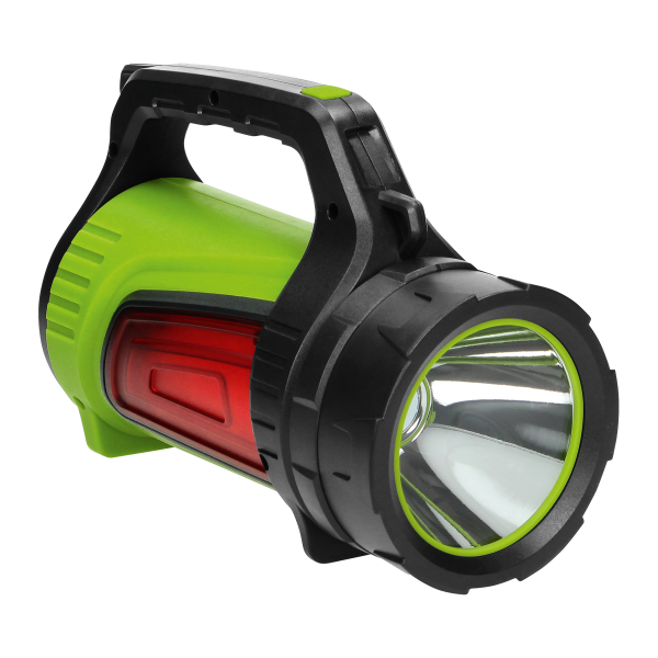 Rechargeable LED flashlight - searchlight 10W, 1000lm, 4000mAh, power bank, battery indicator