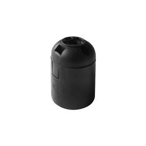 Thermoplastic E27 lamp holder, black - set of 40 pcs.