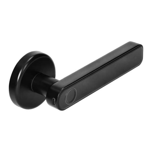 Smart handle with touch keypad and fingerprints reader, black Smart handle with touch keypad and fingerprints reader, black