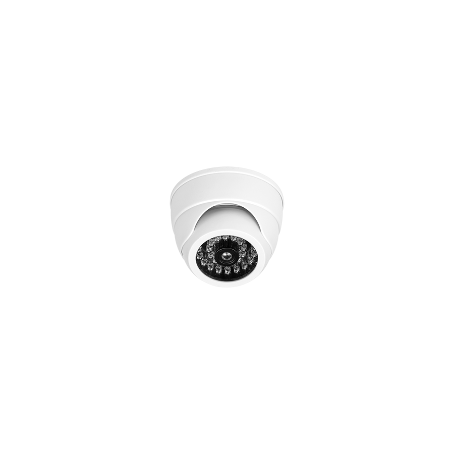Dummy security CCTV camera with infrared, battery-powered, MINI, white