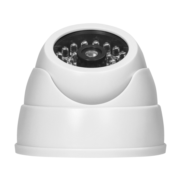 Dummy security CCTV camera with infrared, battery-powered, MINI, white Dummy security CCTV camera with infrared, battery-powered, MINI, white
