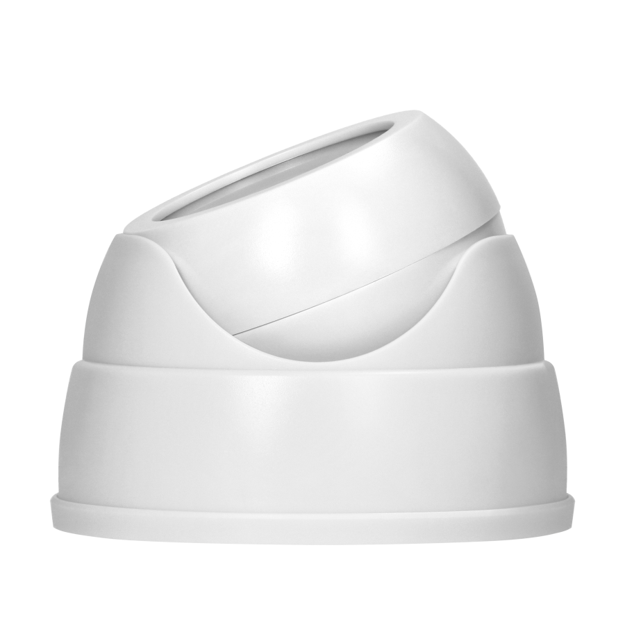 Dummy security CCTV camera with infrared, battery-powered, MINI, white