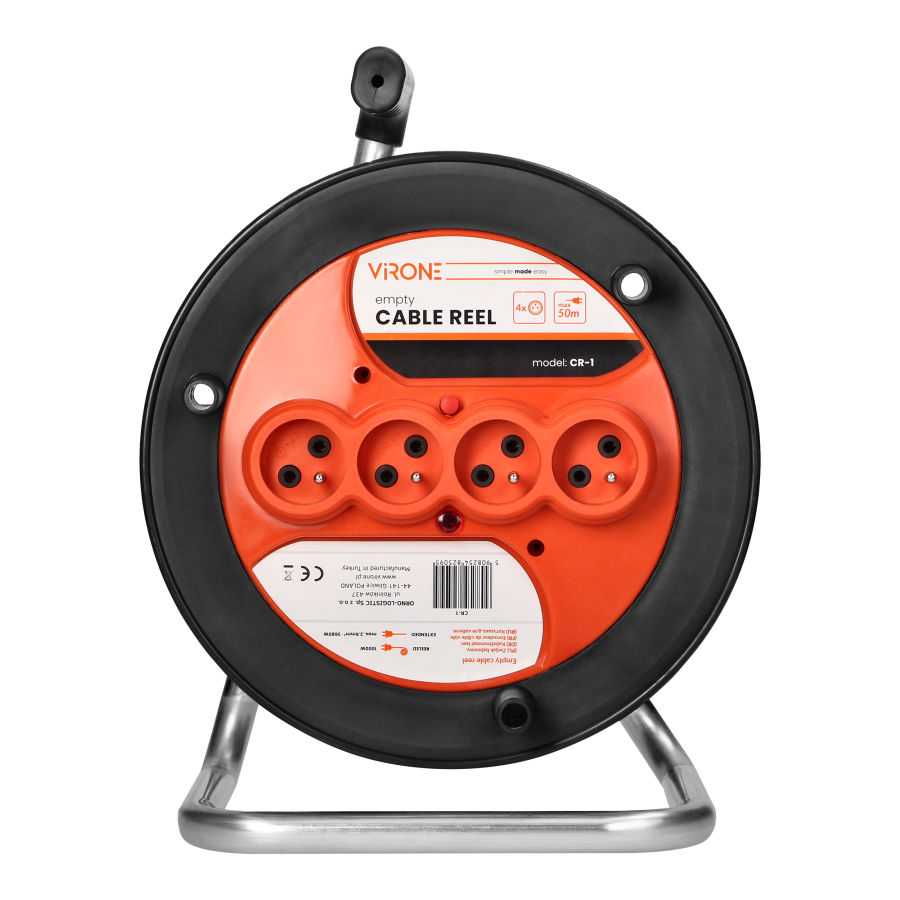 Empty cable reel IP20 4x2P+E 16A 230V