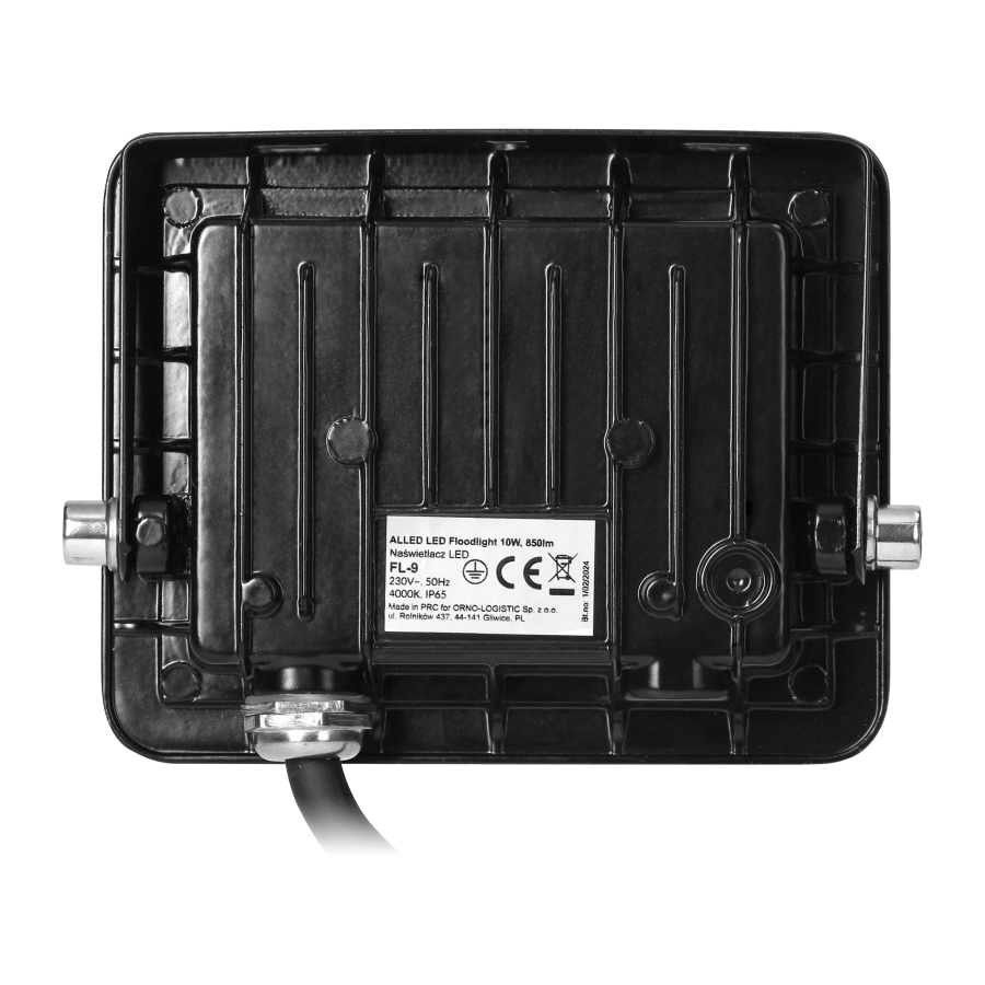 ALLED LED floodlight 10W, 850lm, IP65, 4000K, Alu+Glass