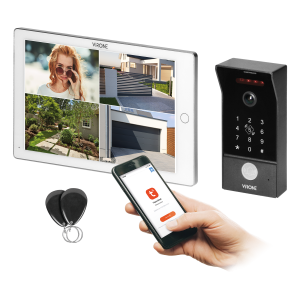 MAILO, video doorphone set, 4-wire, 10", Wi-Fi, touch screen, Full HD, RFID reader, code lock 