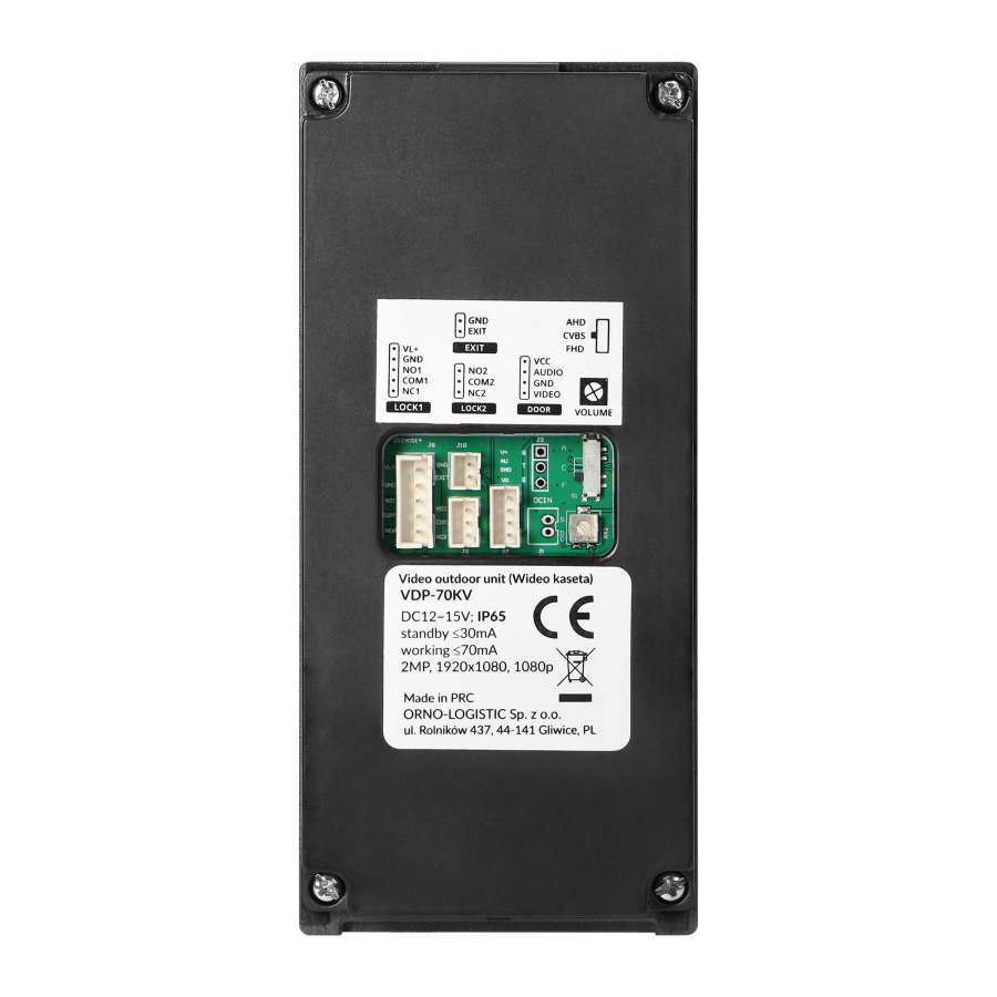 MAILO, video doorphone set, 4-wire, 10", Wi-Fi, touch screen, Full HD, RFID reader, code lock 