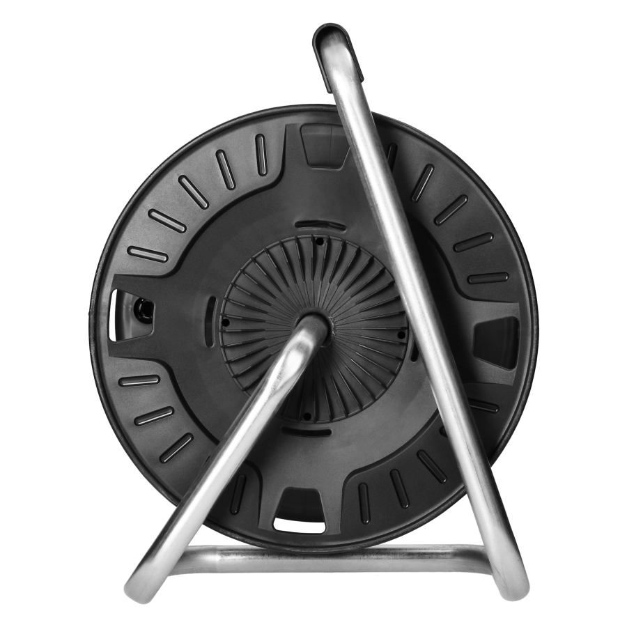 Splash-proof empty cable reel IP44 4x2P+E 16A 230V, H05VV-F 3x1.5mm², 50m