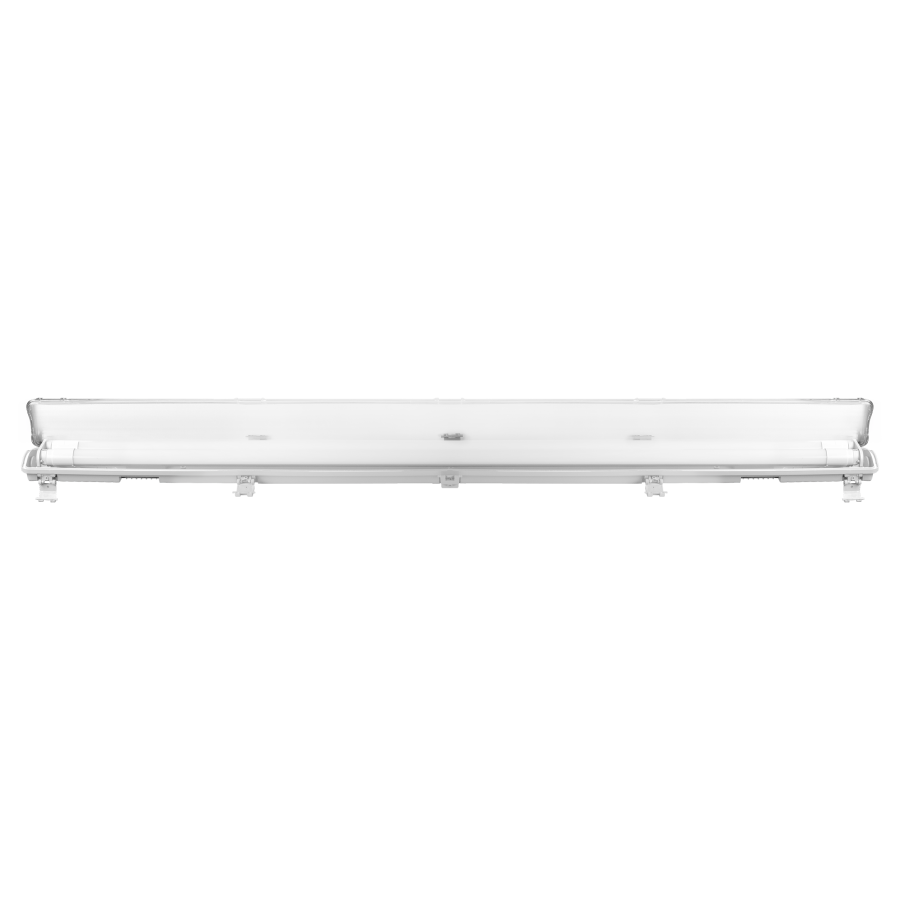 VUMBI II T8 LED 2x18W dust-proof luminair , 3600lm, IP65, 4000K, with T8 LED tubes, 120 cm