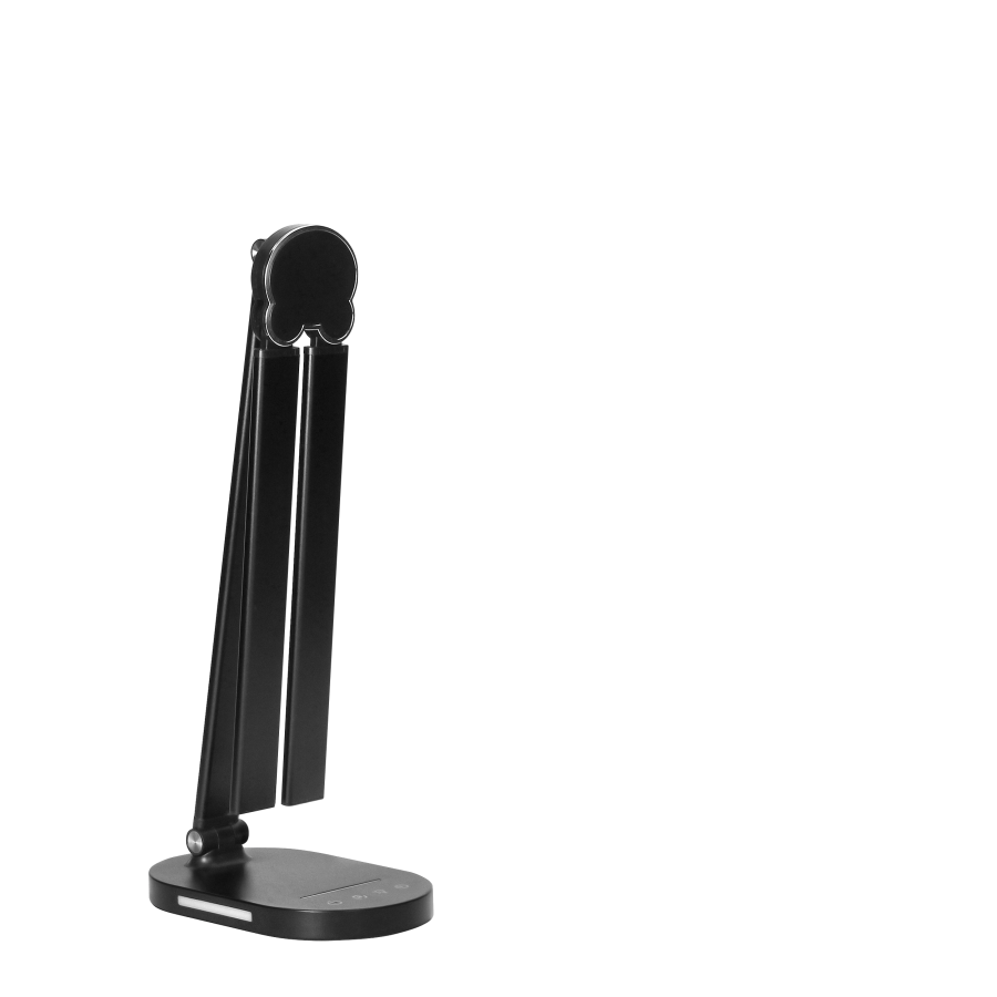 ERGO LED, lampka biurkowa z ładowarką USB, 8W, 400lm, 3000-4000-6000K, zmiana barwy światła, funkcja ściemniania, czarna