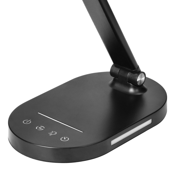 ERGO LED, desk lamp with USB charger, 8W, 400lm, 3000-4000-6000K, variable light color, dimming function, black