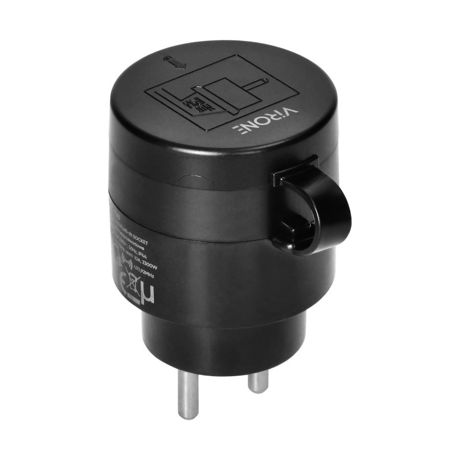 MINI wireless sockets with remote control, 2+1, 2300W, IP44