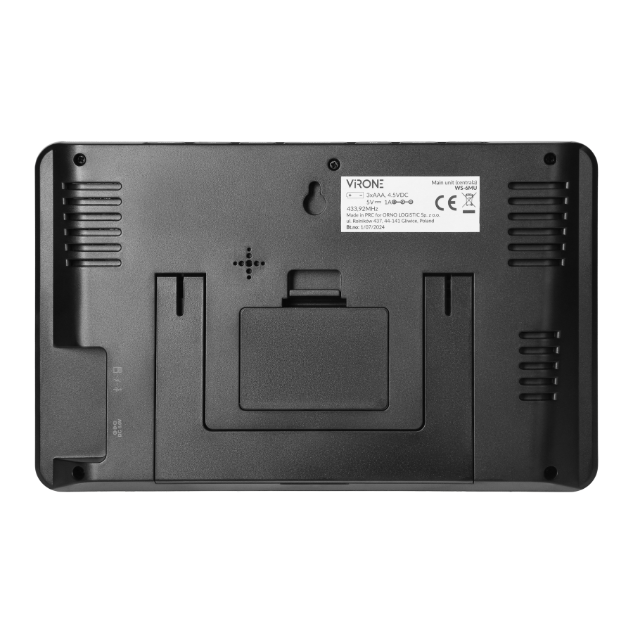 Multifunctional wireless weather station, Wi-Fi, black