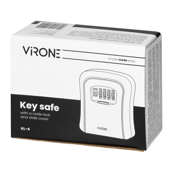 Key safe with code lock and slide cover