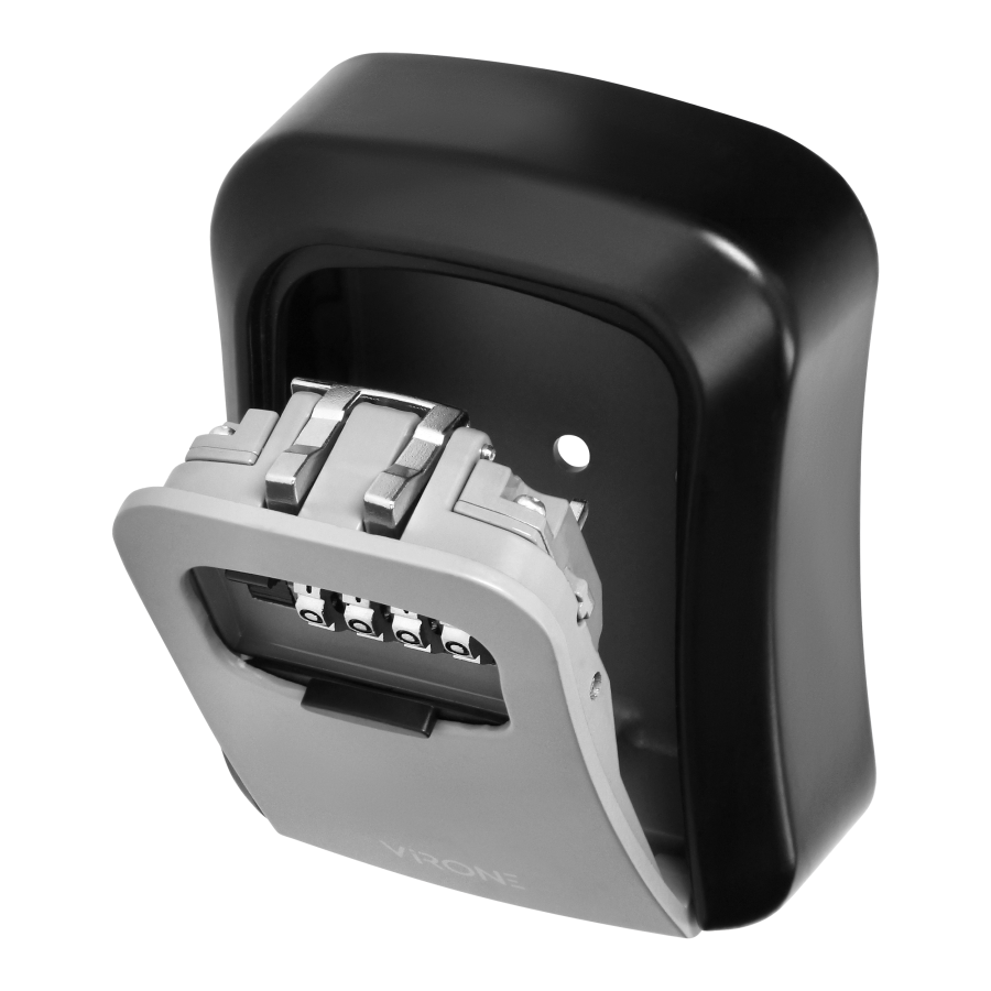 Key safe with code lock and slide cover