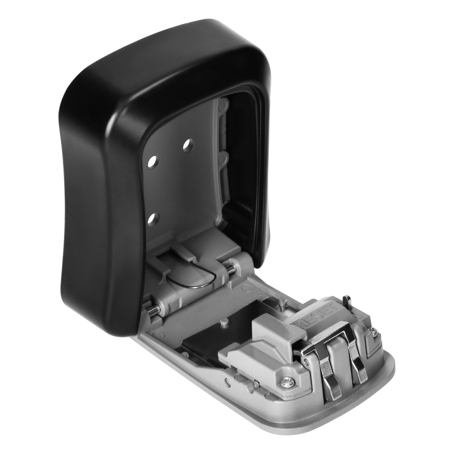 Key safe with code lock and slide cover