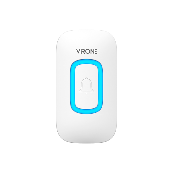 Doorbell button, battery-powered, for wireless doorbells, PELA series, white