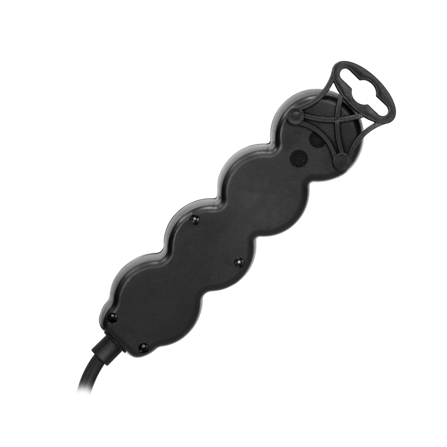 Przedłużacz 3x2P+Z,ON/OFF,1,4m, 3x1mm², czarny