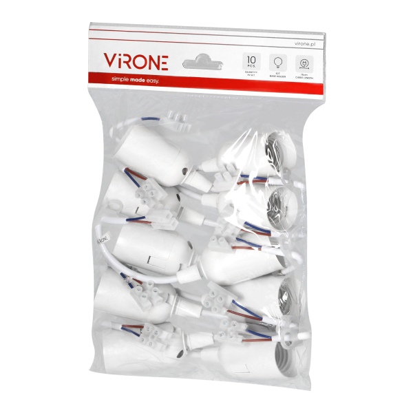 Cord-grip lampholder E27, white, set of 10pcs Cord-grip lampholder E27, white, set of 10pcs