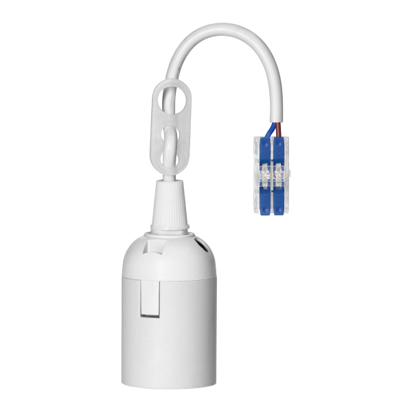 Cord-grip E27 lampholder with fast connector, white Cord-grip E27 lampholder with fast connector, white