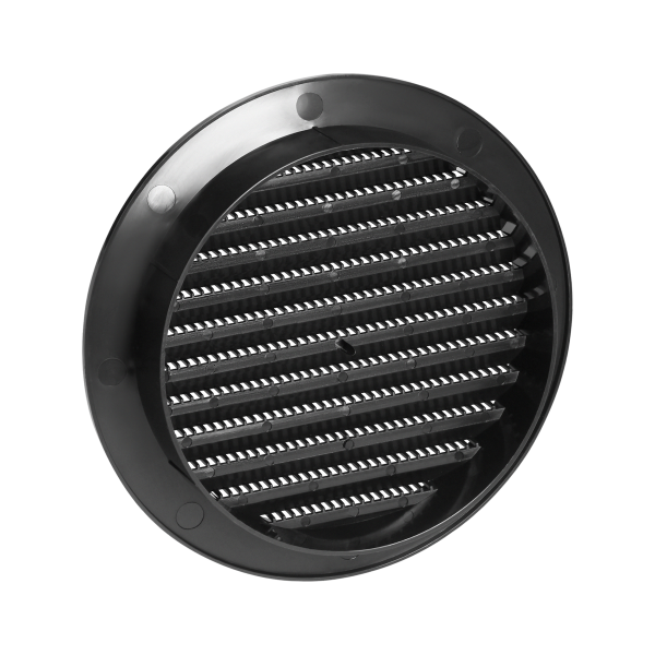 Round ventilation grille with net Ø100, graphite Round ventilation grille with net Ø100, graphite