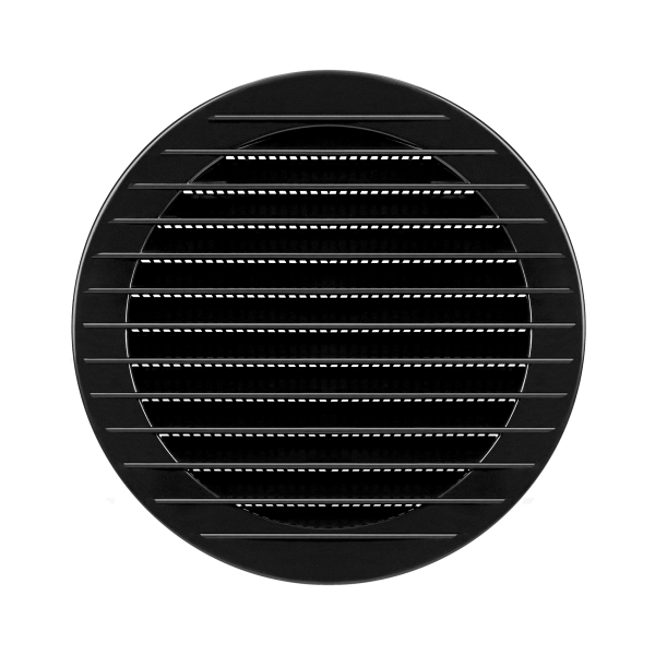 Round ventilation grille with net Ø100, graphite Round ventilation grille with net Ø100, graphite