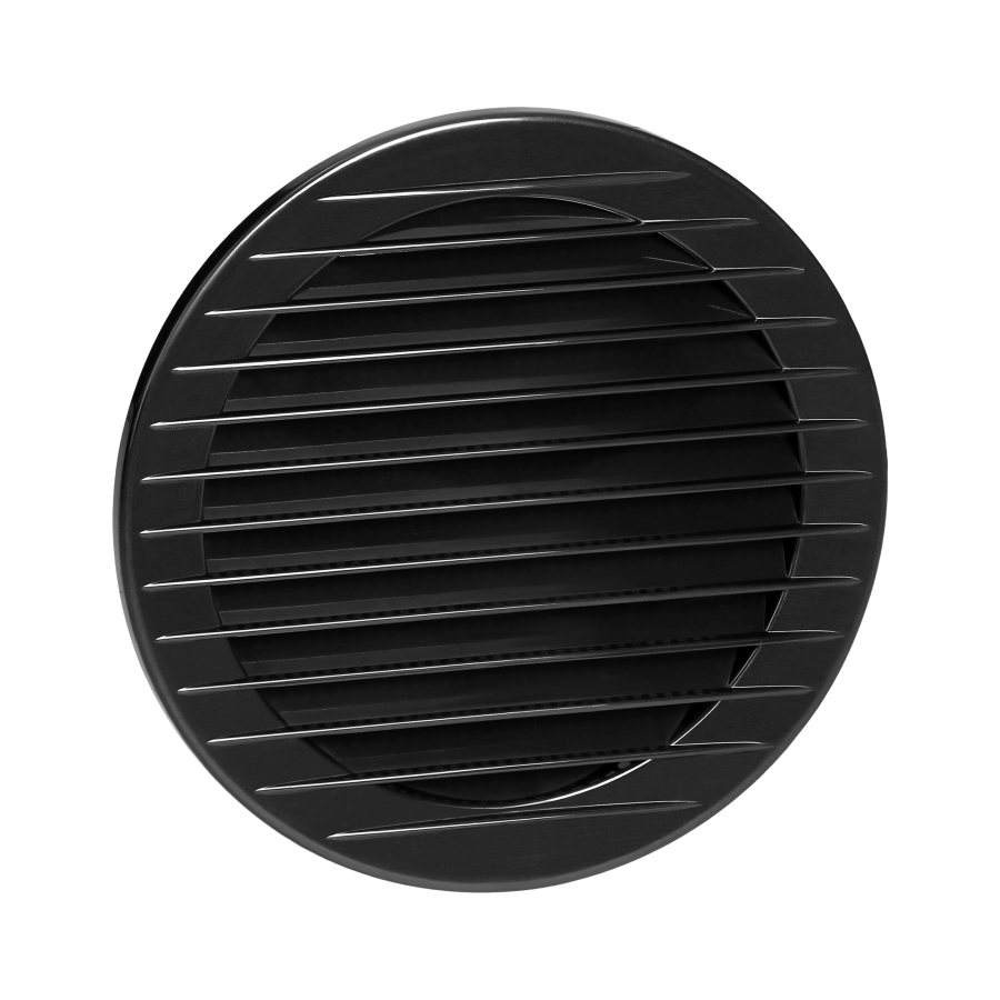Round ventilation grille with net Ø100, graphite