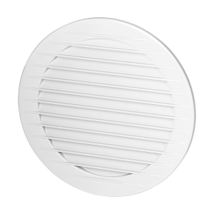 Round ventilation grille with net Ø120, white
