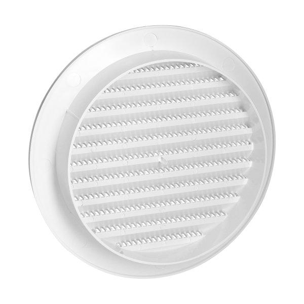 Round ventilation grille with net Ø120, white Round ventilation grille with net Ø120, white