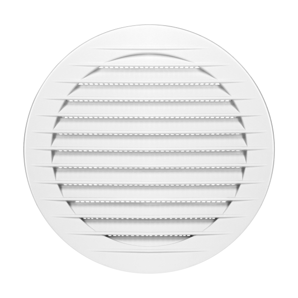 Round ventilation grille with net Ø120, white Round ventilation grille with net Ø120, white