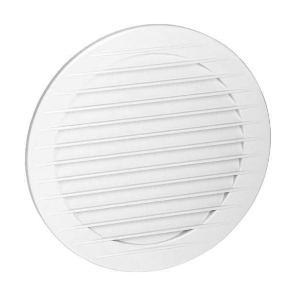 Round ventilation grille with net Ø120, white Round ventilation grille with net Ø120, white