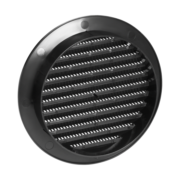 Round ventilation grille with net Ø120, graphite Round ventilation grille with net Ø120, graphite