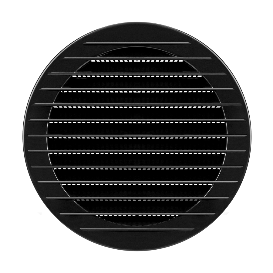 Round ventilation grille with net Ø120, graphite