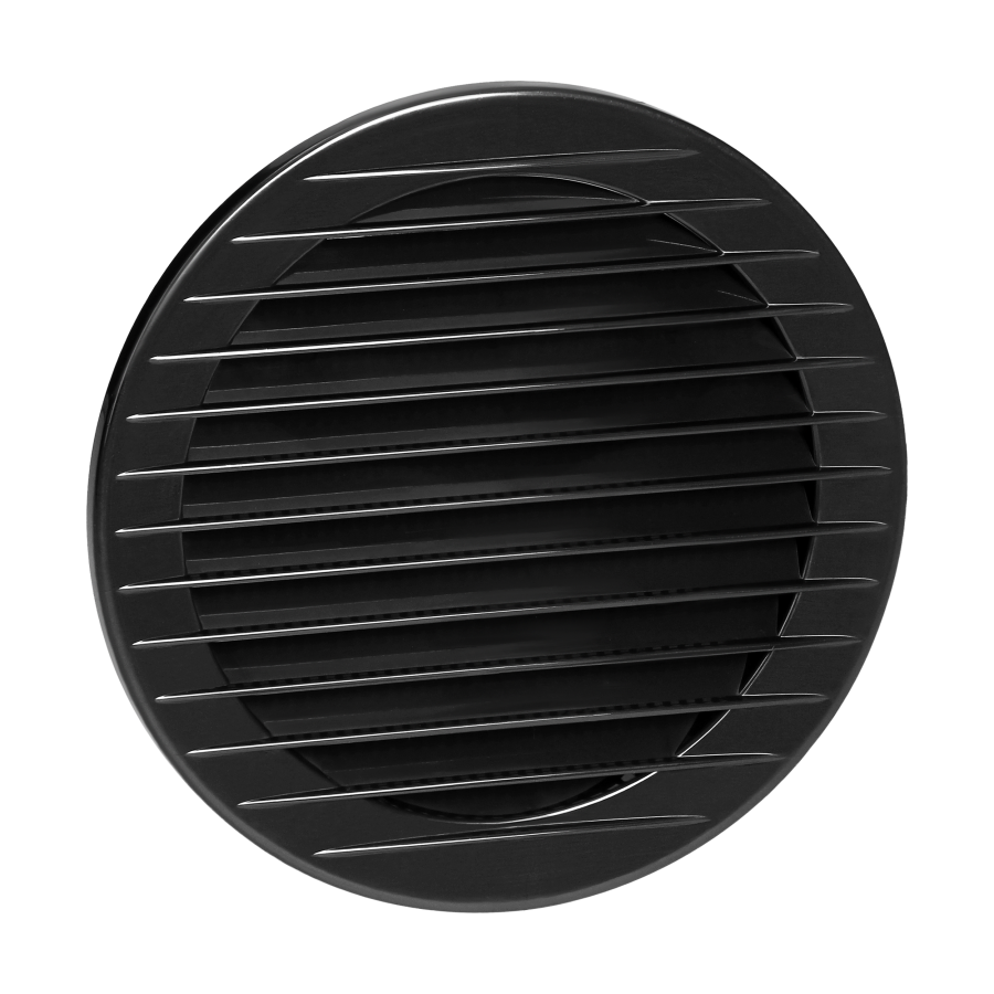 Round ventilation grille with net Ø120, graphite