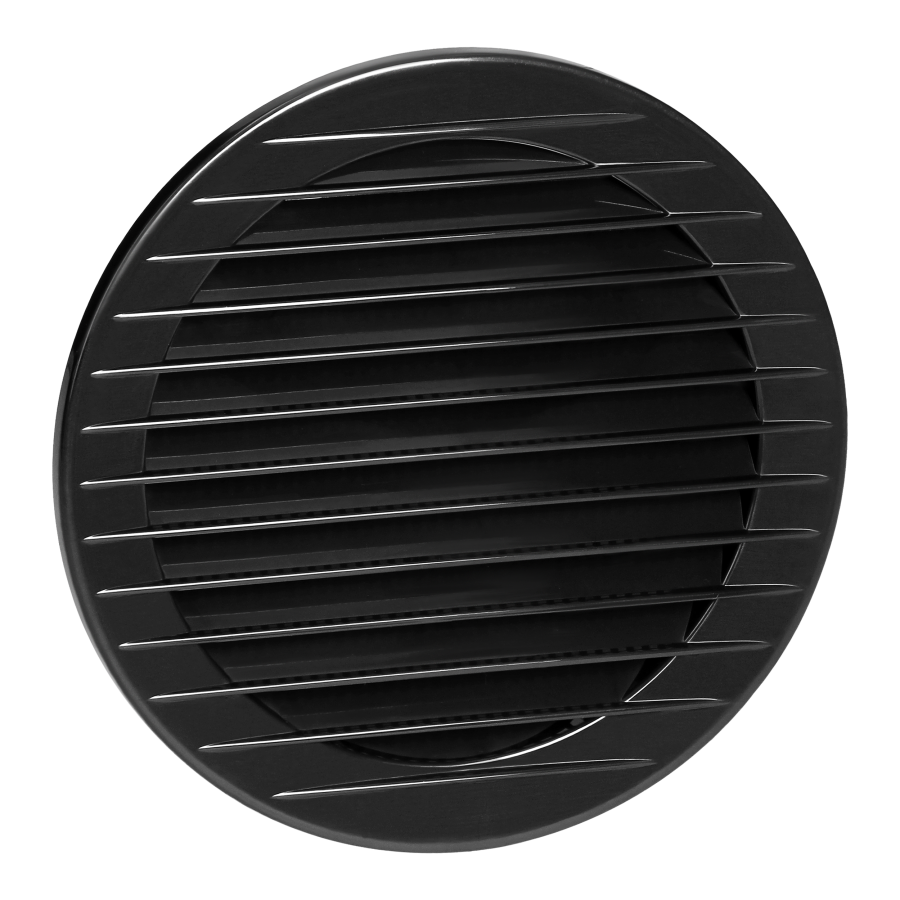 Round ventilation grille with net Ø150, graphite