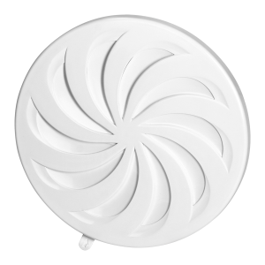 Round ventilation grille with lock Ø80-150, white