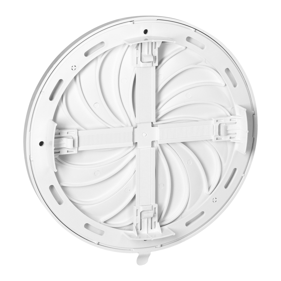 Round ventilation grille with lock Ø80-150, white