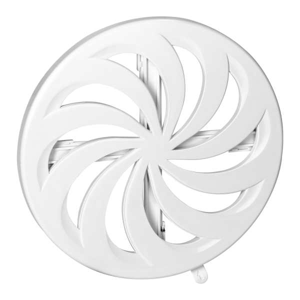 Round ventilation grille with lock Ø80-150, white Round ventilation grille with lock Ø80-150, white