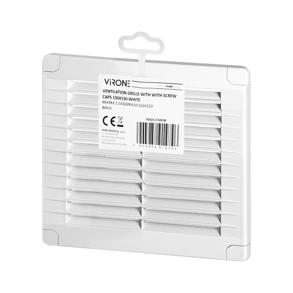 Ventilation grille with lock 150x150, white