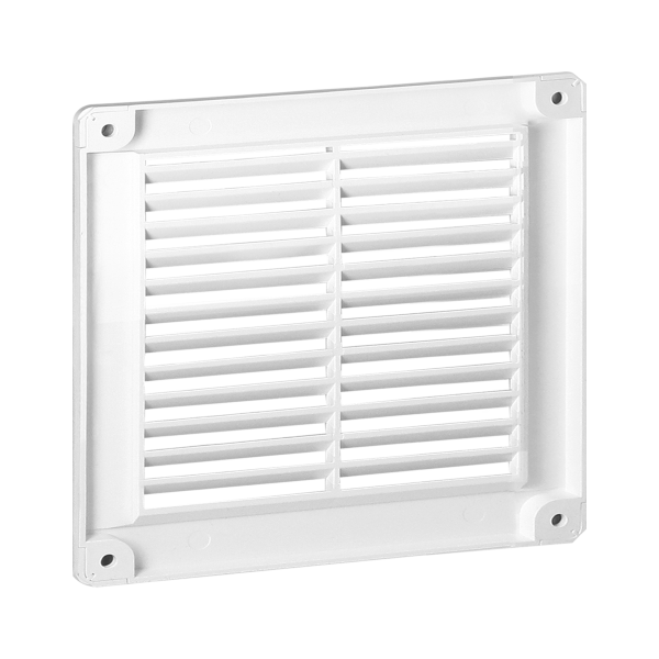 Ventilation grille with lock 150x150, white