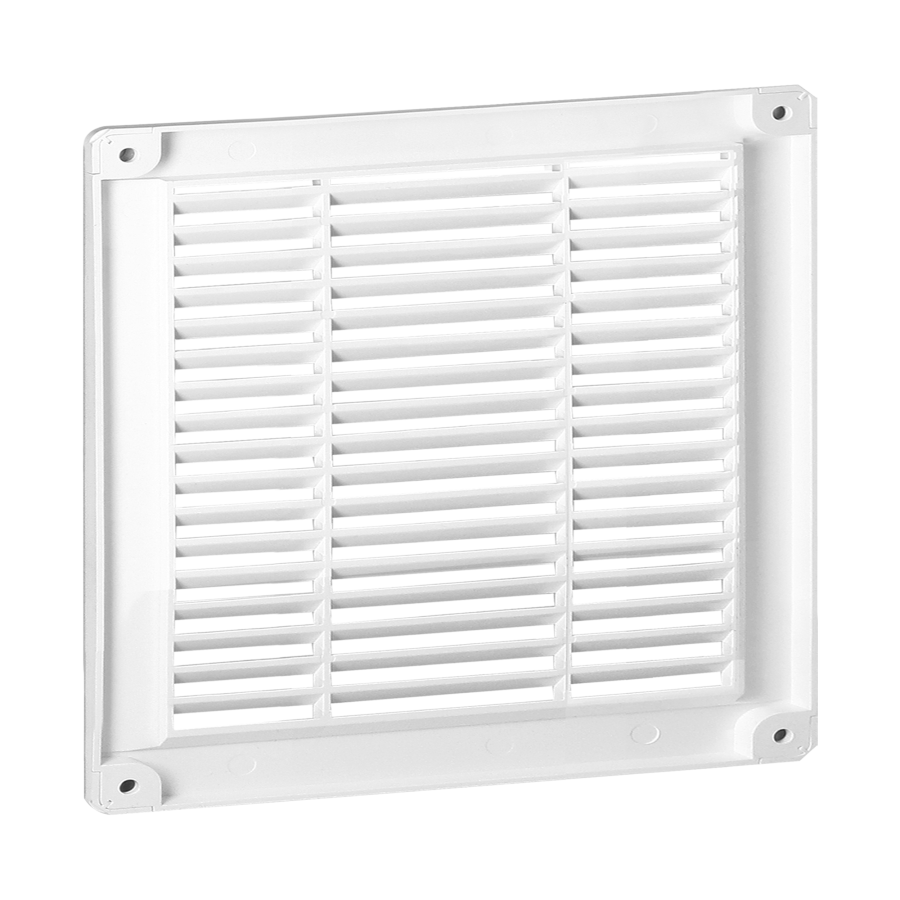 Ventilation grille with lock 200x200, white